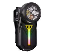 NONDK Linternas de Clip Recargables, Combinan Luz de/Luz de Inundación/Luz RGB, Magnéticas, Impermeables, para Ciclismo y Reparaciones, Color Negro.