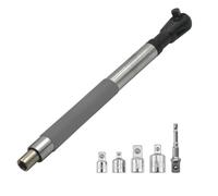 NONDK Llave de con Extensión Descentrada, Llave de Trinquete Eléctrica, Extensor de Llave de Cadena para Dados de 1/2 Pulg. Incluye Adaptadores.