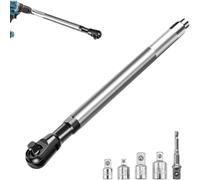 NONDK Llave de Extensión Eléctrica Multifunción de 1/2 Pulgada con Función de, Incluye 4 Adaptadores de Conversión, Ideal para Espacios Reducidos.