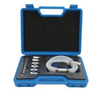 NONDK Llave de Purga de Frenos, 1 Manguera de Drenaje, Kit de Llave de Purga de Frenos, 6 Adaptadores, Metal Resistente, Universal, para Coche y Camioneta.