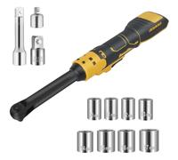 NONDK Llave de Trinquete Inalámbrica de 3/8", 74 Ft-Lb, Batería de 20 V, Gatillo de Velocidad Variable de 0 A 450 RPM, Barra de Extensión de 3", Cabezal de 6" Incluido