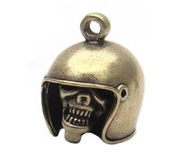 NONDK Llaveros Colgantes con Forma de Calavera de Latón y, Estilo Punk, para Hombre, con Diseño de Motocicleta, Joyería Vintage de Cobre.