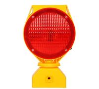 NONDK Luces de Bloqueo de Carretera LED Intermitentes Alimentadas por Energía Solar con Visibilidad de 2 Lados, Luz Roja.