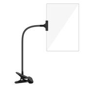 NONDK Lupa 5 X con Clip, Lupa de 6x3,5 Pulgadas con Abrazadera, Cuello de Cisne Flexible Ajustable, Lupa con Clip