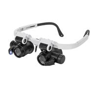 NONDK Lupa con 2 Luces LED 8X/15X/23X Lupas Telescópicas Gafas para Herramienta de Reparación de Relojes de Soldadura Electrónica