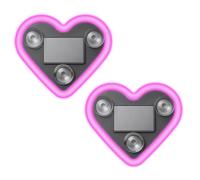 NONDK Luz Ambiental Solar en Forma de Corazón Neón de 5 Modos Regalo Romántico para Navidad y San Valentín 2 Pcs Car Solar en Forma de Corazón Neón