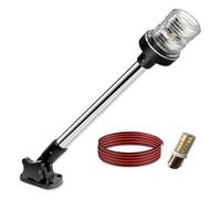NONDK Luz de Fondeo de 12 Pulgadas, Luces de Popa para Barcos, LED, Impermeable, IP67, Luces de Navegación Traseras Plegables Blancas.