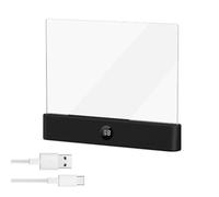 NONDK Luz de Lectura LED, Recargable, Transparente, con 3 Colores y Temporizador, Ideal para Leer Libros A Toda Página, Color Negro.