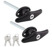 NONDK Manijas en T con Bloqueo de Tapa de CamióN Campers Topper Lock, Campers Shell Locks y Keys T-Handle Canopy Replacement Lock T-Lock