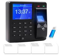 NONDK Máquina de Control de Acceso con Identificación por Huella Dactilar, Contraseña y Tarjeta de Identificación, con RFID (Registro de 1000 Dactilares)