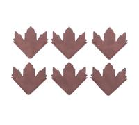 NONDK Marcapáginas acabado natural Lectura 7,7cm | Incluye 6 marcadores de página de PU en marrón, tamaño 7,7 cm, con diseño de hoja de arce.