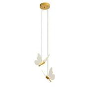 NONDK Mariposa LED Luces Colgantes Nordic Golden LáMpara de Noche IluminacióN para Sala de Estar Dormitorio LáMpara de Noche B