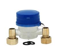 NONDK Medidor de Agua de Flujo para Uso en Jardín, Reloj de Agua, Medidor de Agua de Latón Calibrado para Jardín, Medidor de Agua de un Solo Chorro, Medidor de Agua Fría