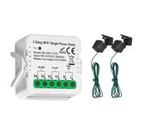 NONDK Medidor de Energía Inteligente Tuya Wifi con Sensor de Corriente de 80 A, Solar Fotovoltaico, Monitor Bidireccional de Producción y Consumo de Energía.