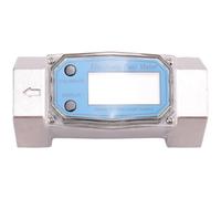 NONDK Medidor de Flujo de Turbina Digital de 1,5 Pulgadas, Medidor de Flujo de Agua de Combustible con Pantalla LCD, Medidor de Flujo para Agua de Gasolina de Queroseno DiéSel