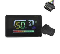 NONDK Medidor de Velocidad para Bicicleta Eléctrica H6C-2, Pantalla LCD, Velocímetro, Panel UART de 24 V-60 V para Bicicleta Eléctrica de Montaña SM5PIN