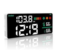 NONDK Medidor Digital de Decibelios 4 en 1 para Pared, Medidor de Ruido, Rango de 30 A 130 DB, Pantalla LED Grande de 11 Pulgadas, Multifunción.