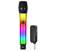 NONDK Micrófono Inalámbrico RGB de 2,4 G, Recargable, Dinámico, para Karaoke, Iglesia, Espectáculo, Reuniones, Hogar, 1 A 1.