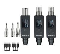 NONDK Micrófono Inalámbrico Transmisor de 2 Piezas Receptor UHF Conectado Al Inalámbrico de Micrófono XLR Adecuado para Micrófono Dinámico de 48 V