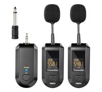 NONDK Micrófono Lavalier Inalámbrico 2.4G Micrófono Lavalier Inalámbrico 2.4G con Pantalla Digital LED Rango de 160 Pies para de PA, Amplificador de Voz