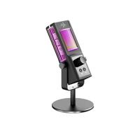 NONDK Micrófono USB RGB para Juegos, Botón de Silencio, Control de Ganancia, Monitorización de Auriculares, Conector de 3,5 Mm, Micrófono para PC para Juegos, Streaming, Podcasts, Locución y Grabación