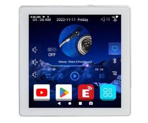 NONDK Mini 8 Ohm Android 10.0 WiFi Inteligente Bluetooth 4X25W Estéreo Cine en Casa Música de Fondo Amplificador de Pared