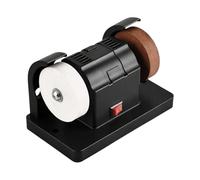 NONDK Mini Amoladora de Banco, Afiladora Eléctrica de Doble Rueda con Velocidad Variable para Pulir y Eliminar Óxido. Enchufe Europeo.