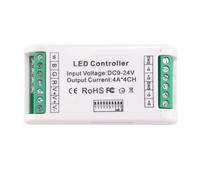 NONDK Mini Decodificador RGBW De 4 Canales 16A RGB RGBW Controlador De Tira 512 Controlador De AtenuacióN para Luces De Tira LED DC9-24V