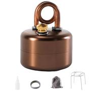NONDK Mini Estufa de Alcohol con Base de Goma A Prueba de Fugas, Compacta, A Prueba de Viento, Portátil, Alcohol Vaporizado con Soporte Color Café