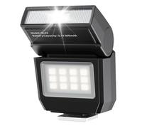 NONDK Mini Flash para Cámara, Ideal para Principiantes, Ángulo Ajustable de 90°, Universal de Zapata de Contacto Único.