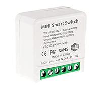 NONDK Mini Interruptor de Relé WiFi Inteligente, MóDulo de Interruptor de Luz con Temporizador de Bricolaje AplicacióN Smart Life/Tuya, Control Remoto InaláMbrico