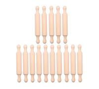 NONDK Mini Rodillo de Madera de 7 Pulgadas para Hornear en la Cocina, PequeñO Rodillo de Masa para NiñOs, Fondant, PasteleríA, Pizza, Manualidades, 15 Piezas