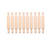 NONDK Mini Rodillo de Madera de 7 Pulgadas para Hornear en la Cocina, PequeñO Rodillo de Masa para NiñOs, Fondant, PasteleríA, Pizza, Manualidades, 10 Uds.