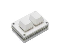 NONDK Mini Teclado con 2 Teclas, Interruptor USB, Teclado Ergonómico Retroiluminado, para Juegos, Medios de Oficina, Programable, Teclas Moldeadas por Inyección A