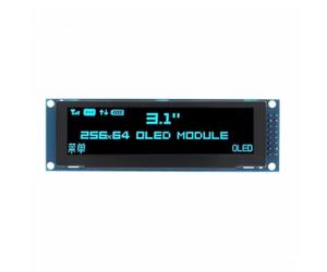 NONDK Módulo Gráfico LCD con Controlador SSD1322, Pantalla OLED de 3,12 Pulgadas, 256 X 64, Pin de Soldadura Paralelo/SPI para /C51, Color