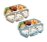 NONDK Molde para Onigiri 6 en 1, Molde Triangular para Sushi, Rápido de Preparar, Fácil de Guardar y Transportar, 6 Onigiri Rápidamente en una Sola Vez.