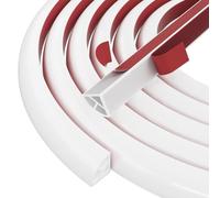 NONDK Moldura Flexible de Cuarto de Círculo, Moldura Plegable, Borde de Goma de Silicona Autoadhesivo para Suelo, Bañera, Armario