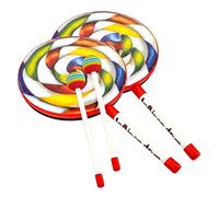 NONDK Orff Instruments 2Pack Lollipop Drums 6Pulgada Dance Props Instrumentos de PercusióN Tambor de Mano Juguetes de EducacióN Preescolar