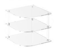 NONDK Organizador de 3 Niveles para Mostrador y Gabinete, de Acrílico, para Platos, Vajilla, Gabinetes y Despensa.