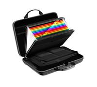 NONDK Organizador de Archivos Ignífugo con Cerradura, Caja Rígida para Documentos con 13 Carpetas de Acordeón con Bolsillos, Ideal para el Hogar y la Oficina.