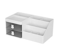 NONDK Organizador de Escritorio de Gran Capacidad: Caja de Almacenamiento de Escritorio con Cajón, Portalápices y Compartimentos Divididos