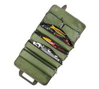 NONDK Organizador de Herramientas Compacto y Resistente con 2 Bolsillos con Cremallera Desmontables, Bolsa Enrollable para Herramientas para Hombres y Mujeres.