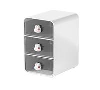 NONDK Organizador de Maquillaje de 3 Niveles, Caja de Almacenamiento de CosméTicos, Organizador de Encimera de BañO, Organizador de Escritorio con Cajones -B