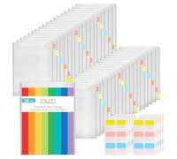 NONDK Organizador de Papel de 36 Piezas, 8,5 X 11 Pulgadas, Carpetas de Plástico con 10 Pestañas Adhesivas, Organizador para Impresora.