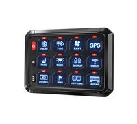 NONDK Panel de Interruptores de 12 Bandas con Bluetooth RGB, Panel de Interruptores de 12 V para Automóviles, Camiones, Vehículos Terreno, Autocaravanas, Furgonetas, SUV, UTV, ATV