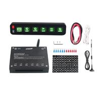NONDK Panel de Interruptores Inalámbrico de 6 Bandas con Control Remoto para Camión, SUV, ATV, Todoterreno, Luz Impermeable Multifunción de 12 V