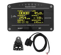 NONDK Paneles de Instrumentos de Carreras Multifunción con Pantalla OLED, Conexión Bluetooth OBDII, Indicador de Carreras de 11 000 RPM.