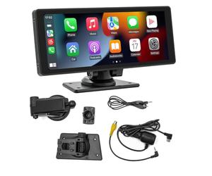 NONDK Pantalla de Navegación para Coche de 10,26 Pulgadas, Bluetooth, Portátil, Inalámbrico, Carplay, Android Auto, Reproductor MP5