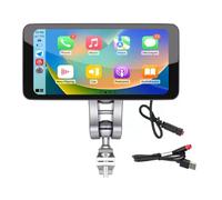 NONDK Pantalla Inteligente Bluetooth para Motocicleta de 6,5 Pulgadas, CarPlay Inalámbrico, Android Auto, Soporte Extraíble, Monitor Impermeable IP67