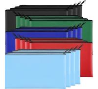 NONDK Paquete 20 Bolsas para Dinero 11,5 X 6,1 Pulgadas, Bolsas para Depósitos Bancarios con Cremallera, Bolsas para Dinero Efectivo, Monedas, Herramientas Cosméticas para Facturas C